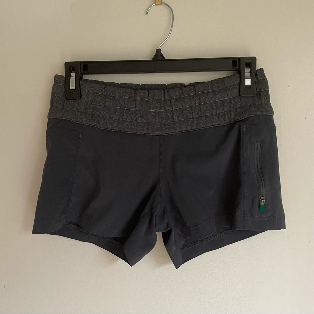 Navy Lululemon lined shorts